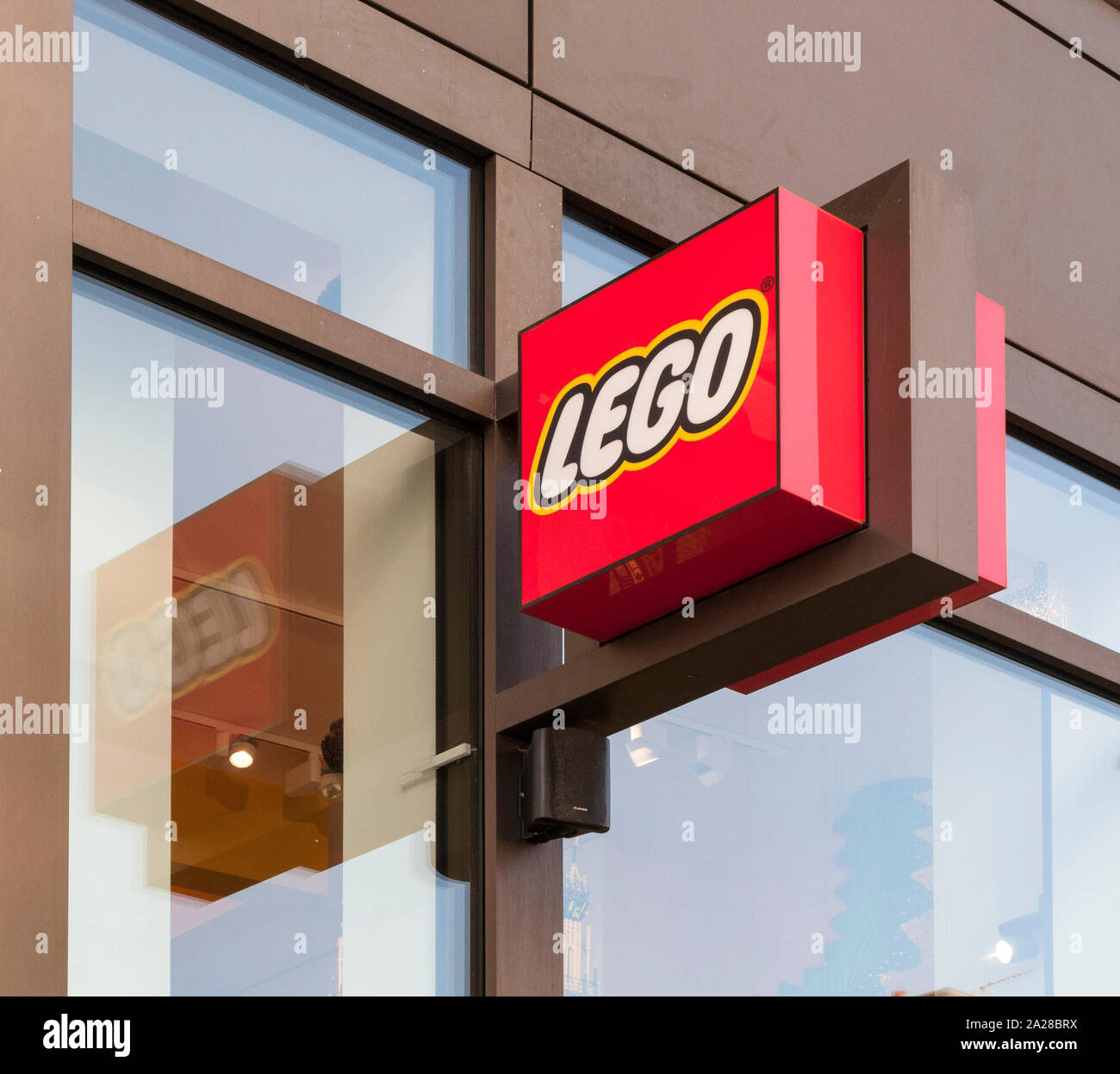 Lego Store, Leicester Square, London Stock Photo