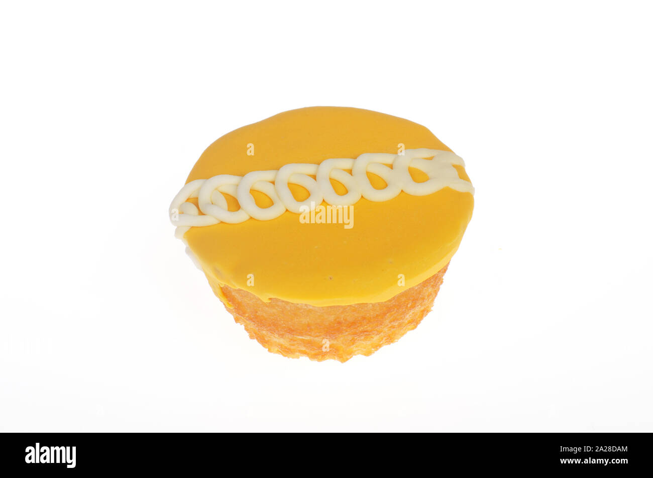 Hostess Frosted Orange Flavor creme filled cupcake Stock Photo
