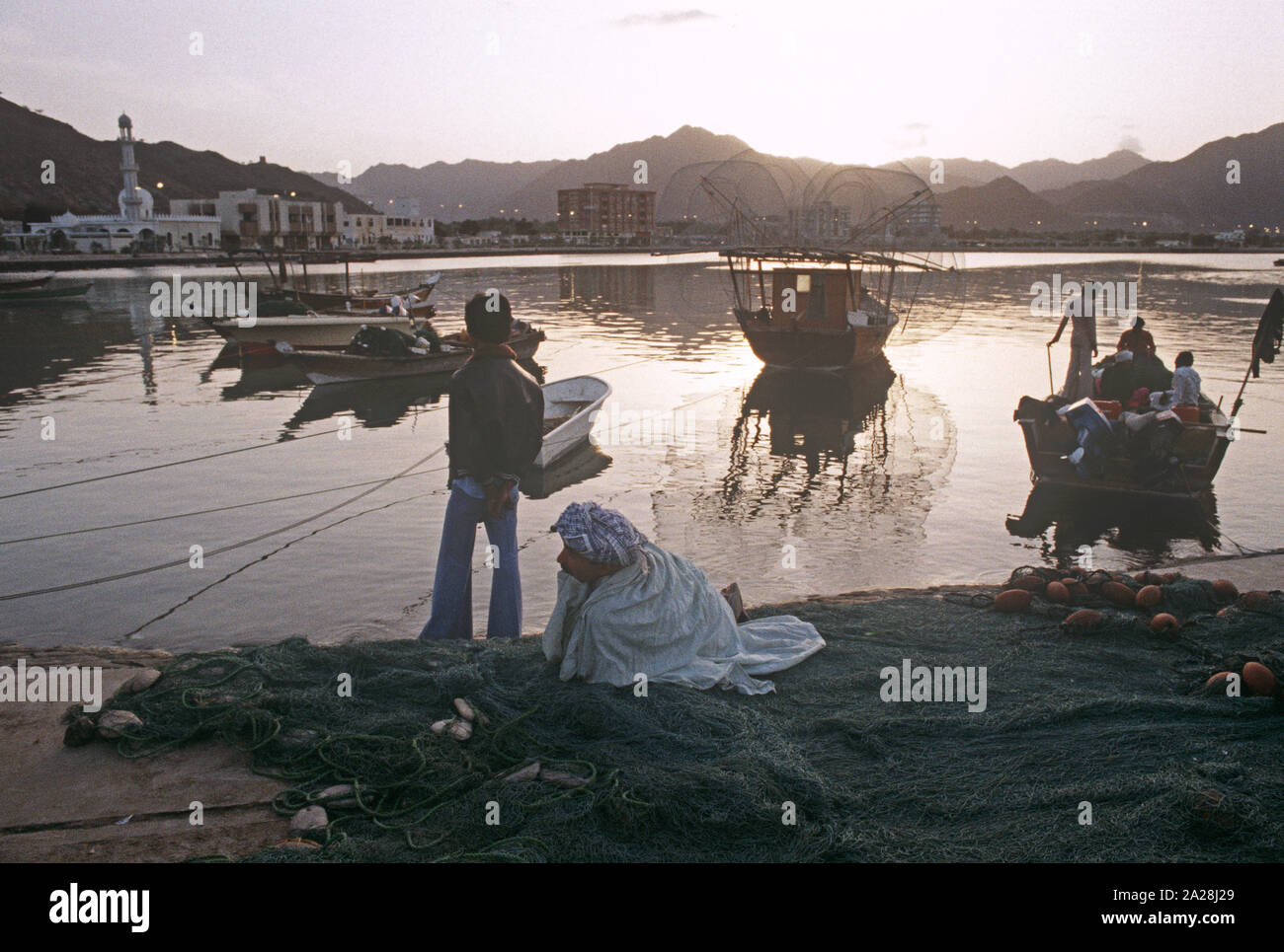 Sharjah fishing harbour, Arabia Gulf, United Arab Emirates, UAE Stock