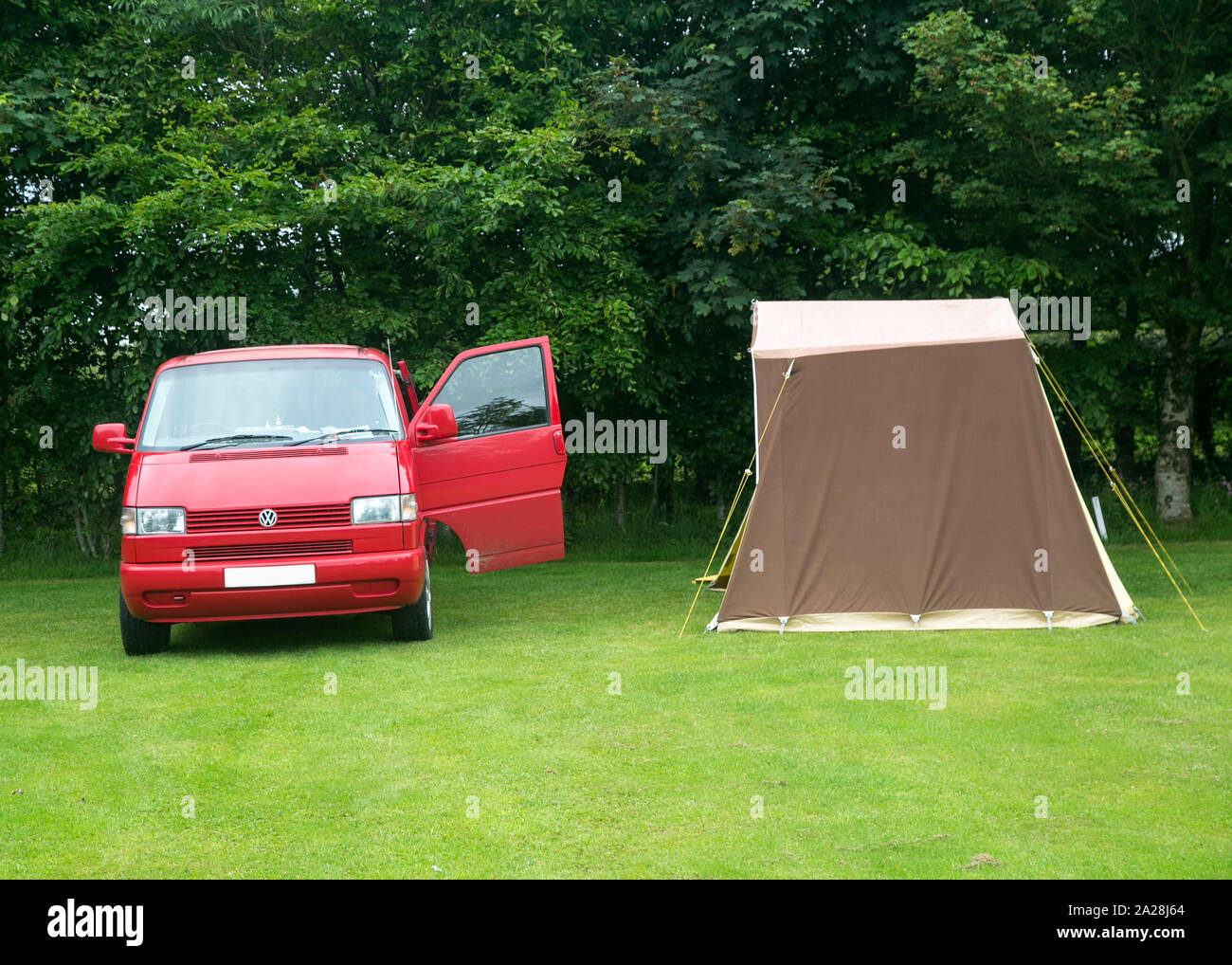 Caravan & Camping site, Dartmoor, Devon, England, UK Stock Photo Alamy