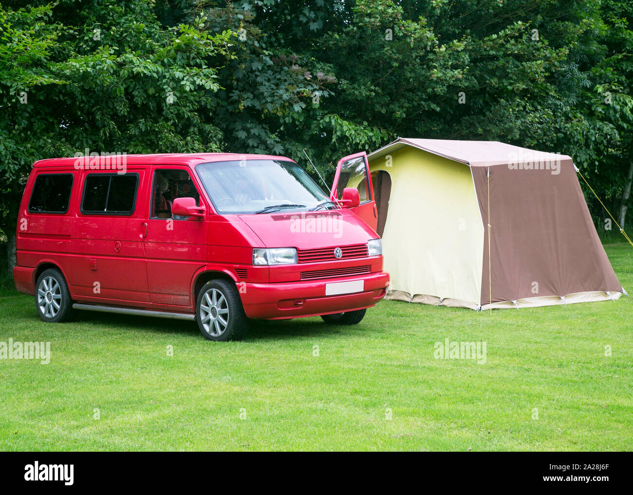 Caravan & Camping site, Dartmoor, Devon, England, UK Stock Photo Alamy