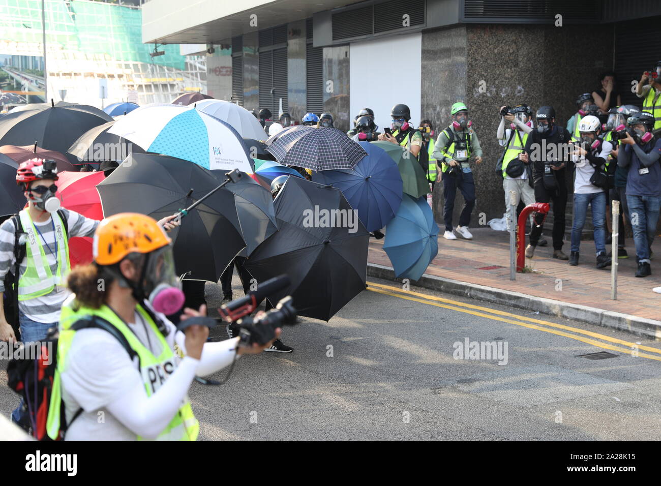 Hong Kong, China. 01st Oct, 2019. People in Hong Kong choosing not to celebrate China's National Day holiday, but instead 'no national celebration, only national mourning' . With events happening throughout Hong Kong. Credit: David Coulson/Alamy Live News Stock Photo