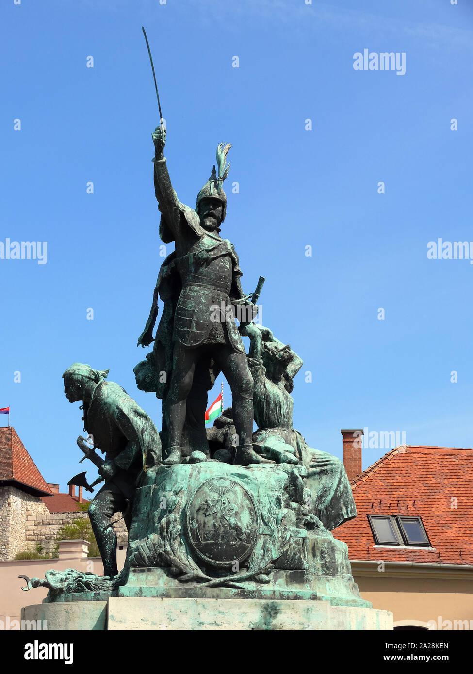 Statue of István Dobó, István Dobó Square, Eger, Hungary, Magyarország,  Europe Stock Photo - Alamy