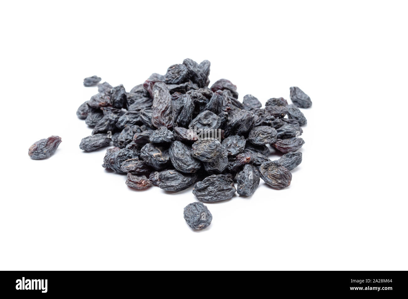 Raisins made of dark grapes. Shadow raisins. Stock Photo