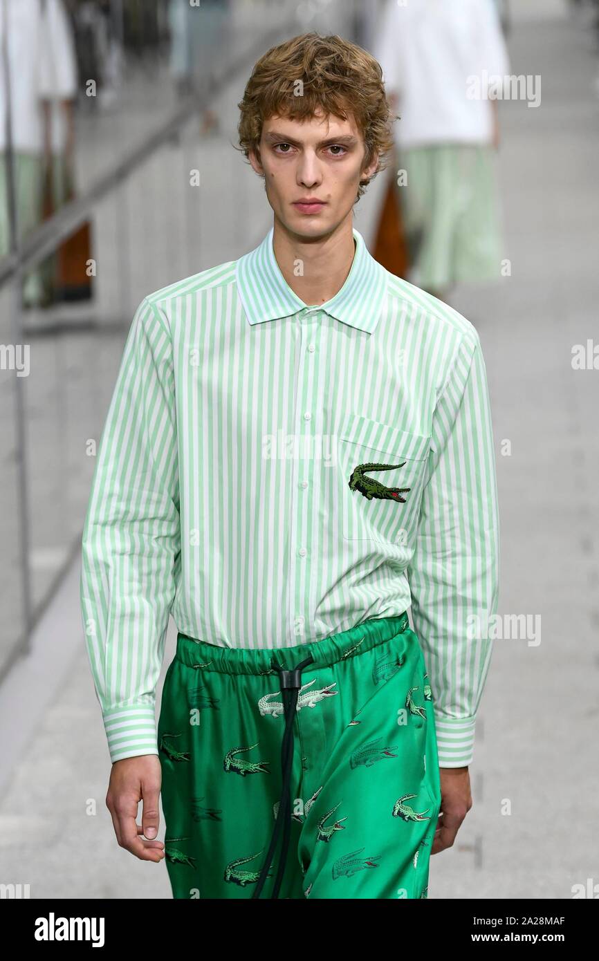 Paris France. 01st Oct 2019. LACOSTE SS20 Runway during Paris