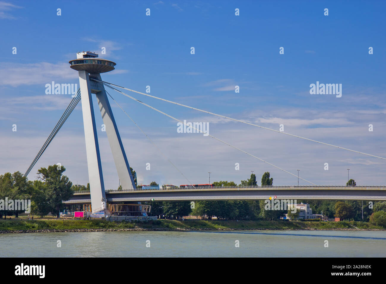 UFO tower restaurant in Bratislava Stock Photo