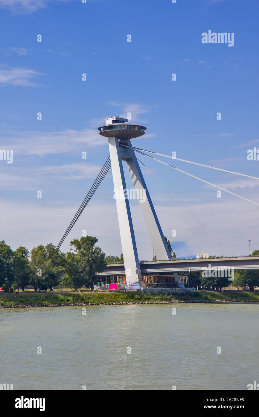 UFO tower restaurant in Bratislava Stock Photo