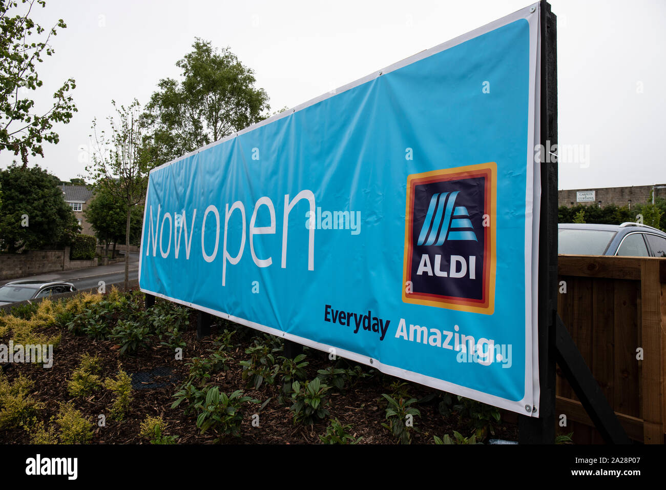 Aldi Store - Now Open at Yeadon, Nr Leeds Stock Photo