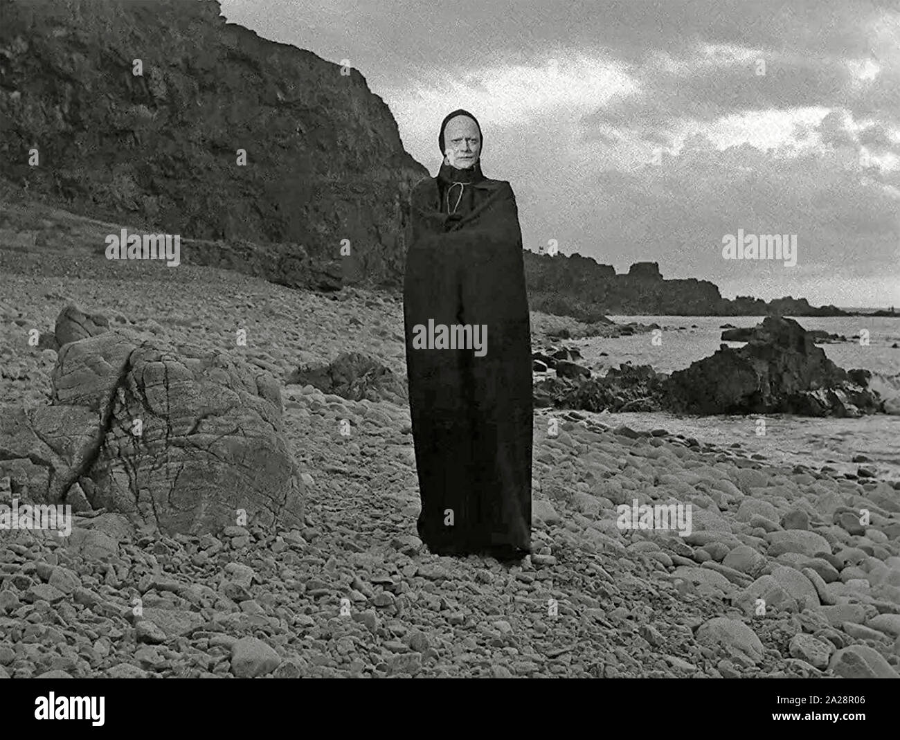 THE SEVENTH SEAL 1957 Svensk Filmindustri production with Bengt Ekerot as Death Stock Photo