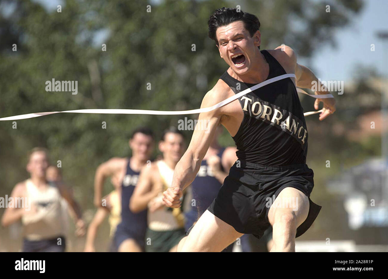 UNBROKEN  2014 3 Arts Entertainment film with Jack O'Connell as Louis Zamperini Stock Photo