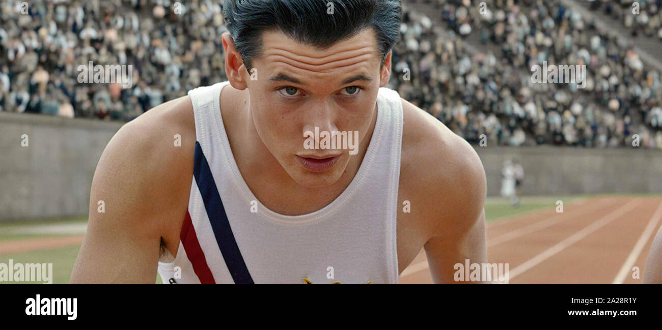 UNBROKEN  2014 3 Arts Entertainment film with Jack O'Connell as Louis Zamperini Stock Photo