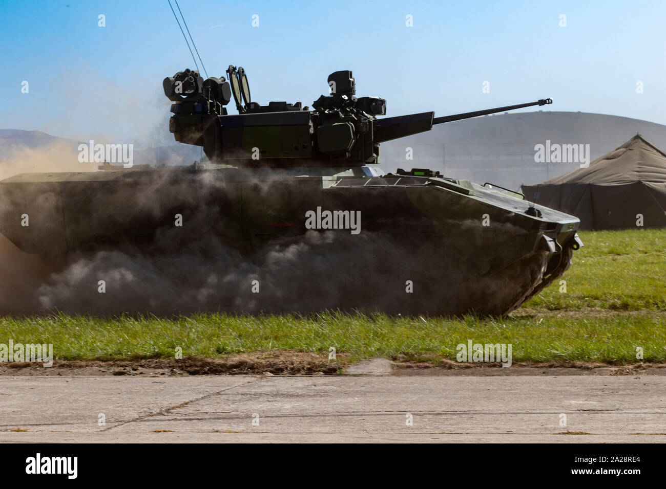 OSTRAVA, CZECH REPUBLIC - SEPTEMBER 21, 2019: NATO Days. ASCOD armored fighting vehicle, new acquisition of the Czech armed forces, performs a demonst Stock Photo