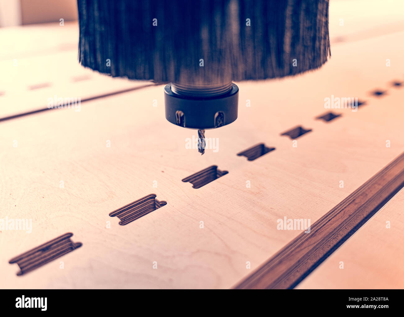 CNC milling machine. Template, mockup. Stock Photo