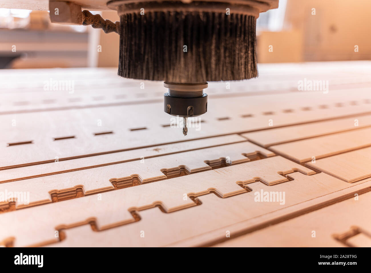 CNC milling machine. Template, mockup. Stock Photo