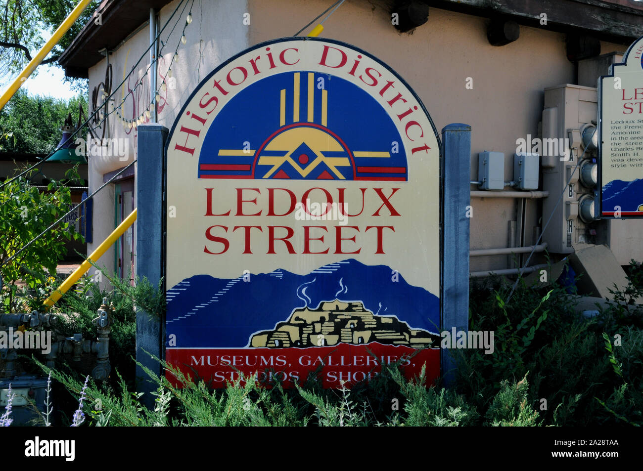 Ledoux Street, part of the historic centre of the town of Taos, New