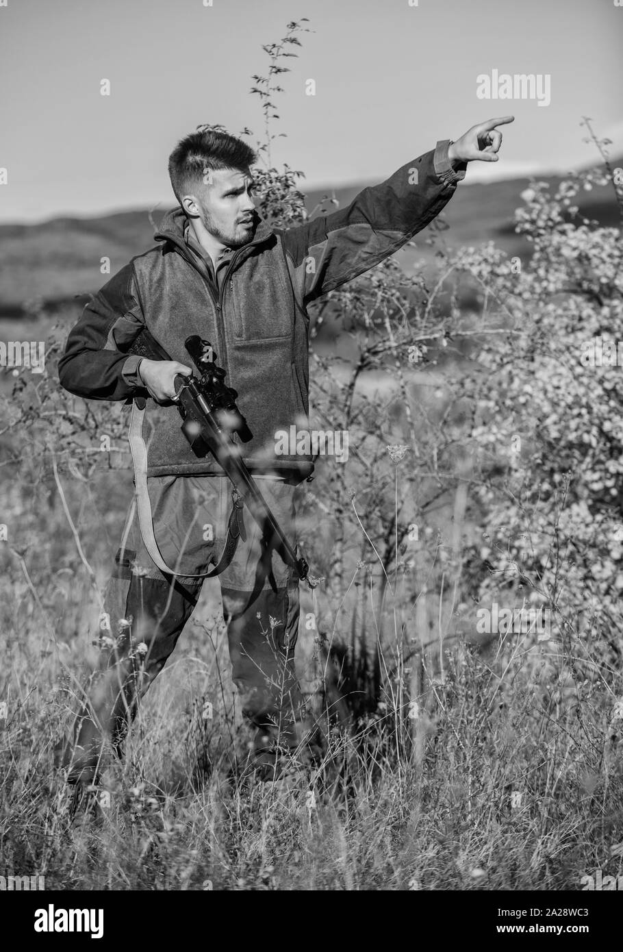 Poacher gamekeeper Black and White Stock Photos & Images Alamy