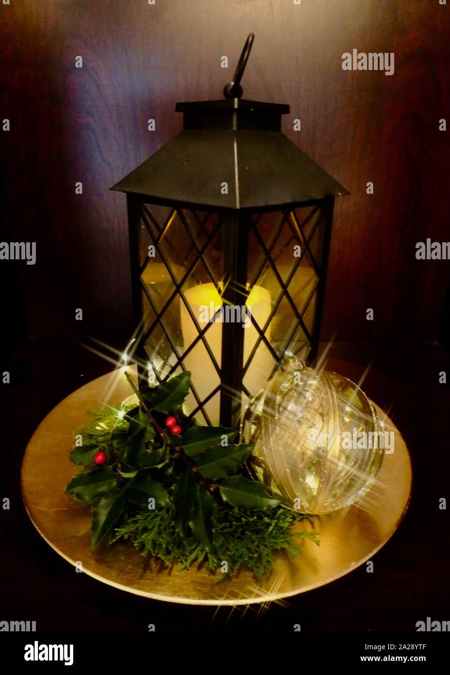 Christmas Lantern Stock Photo