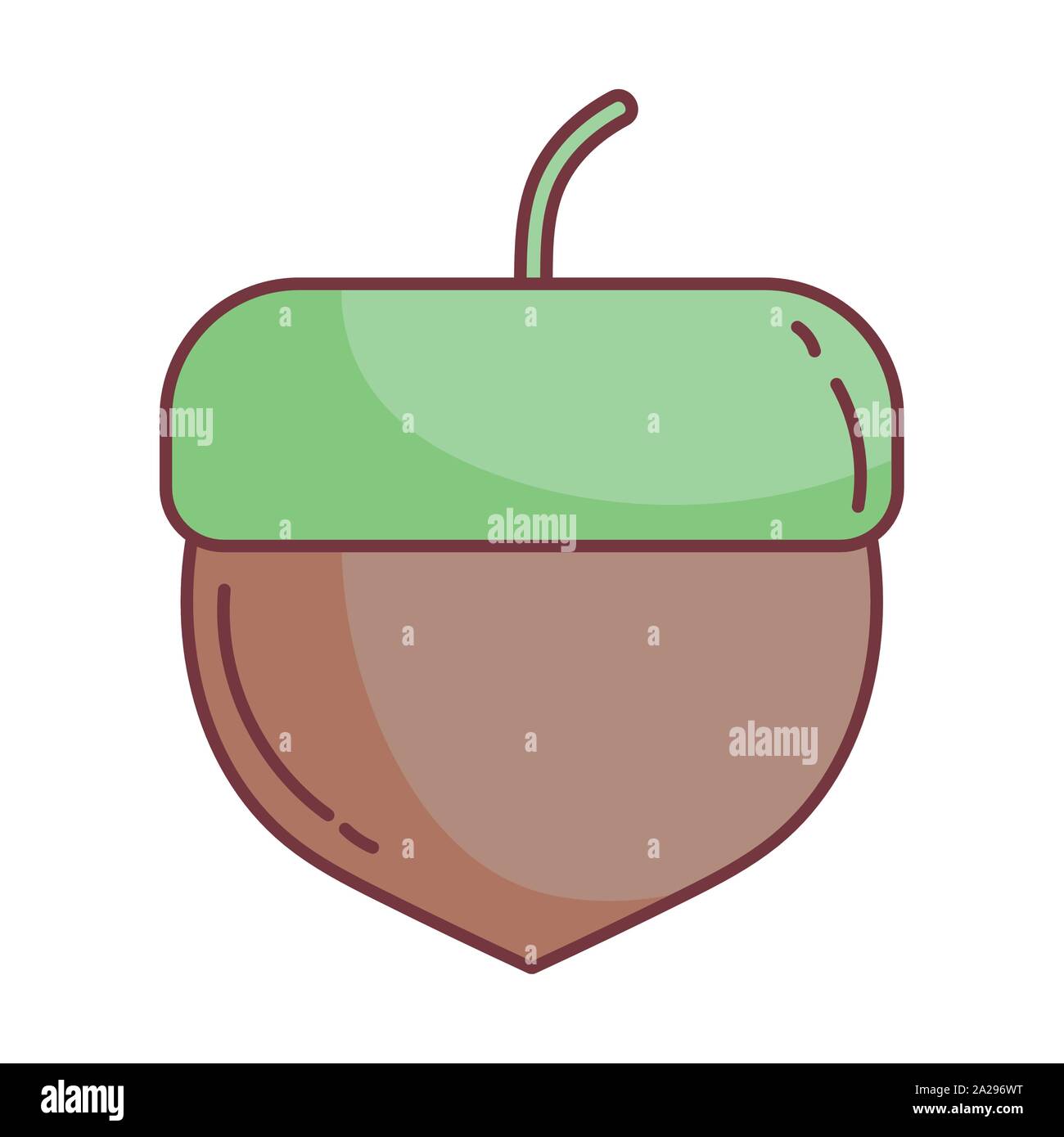 acorn hello autumn design icon vector illustration Stock Vector Image ...