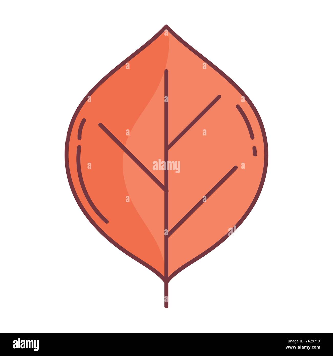 leaf foliage hello autumn design icon vector illustration Stock Vector ...