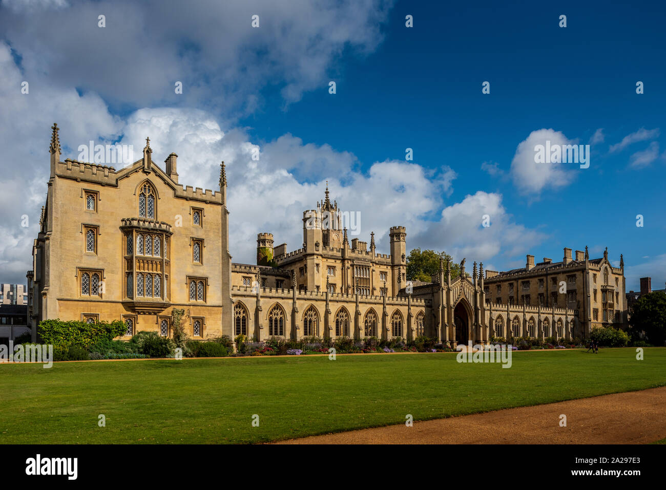 New Court, St Johns College Cambridge. Founded 1511, New Court was built built between 1826 and 1831. Architects Thomas Rickman & Henry Hutchinson Stock Photo