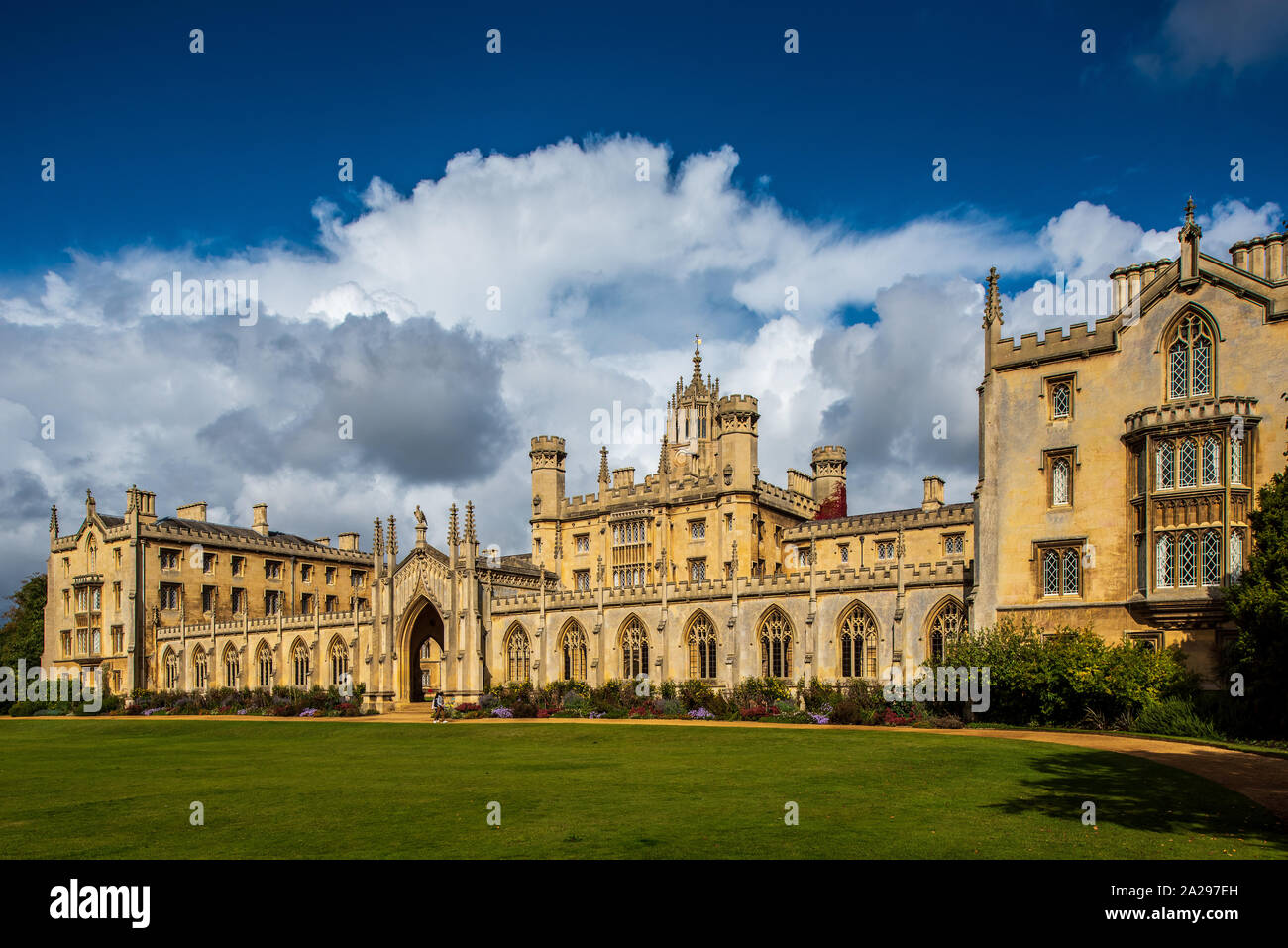New Court, St Johns College Cambridge. Founded 1511, New Court was built built between 1826 and 1831. Architects Thomas Rickman & Henry Hutchinson Stock Photo