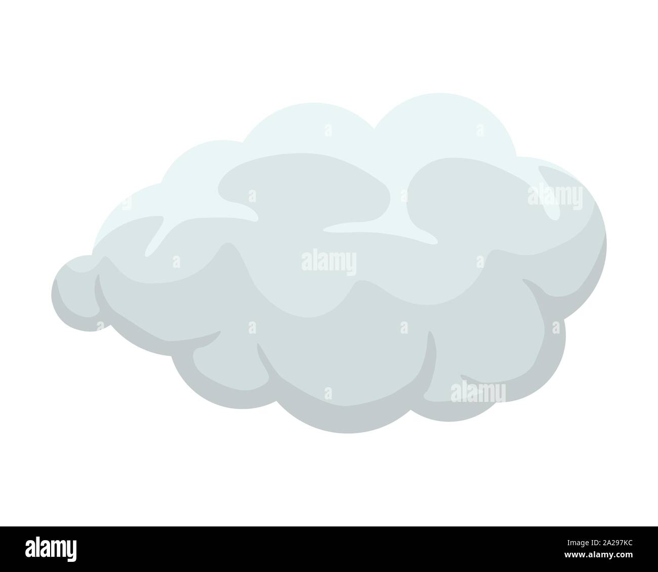 Cartoon smoke or fog. Cumulus explosion comic cloud. Flat smoky shape vector illustration Stock Vector