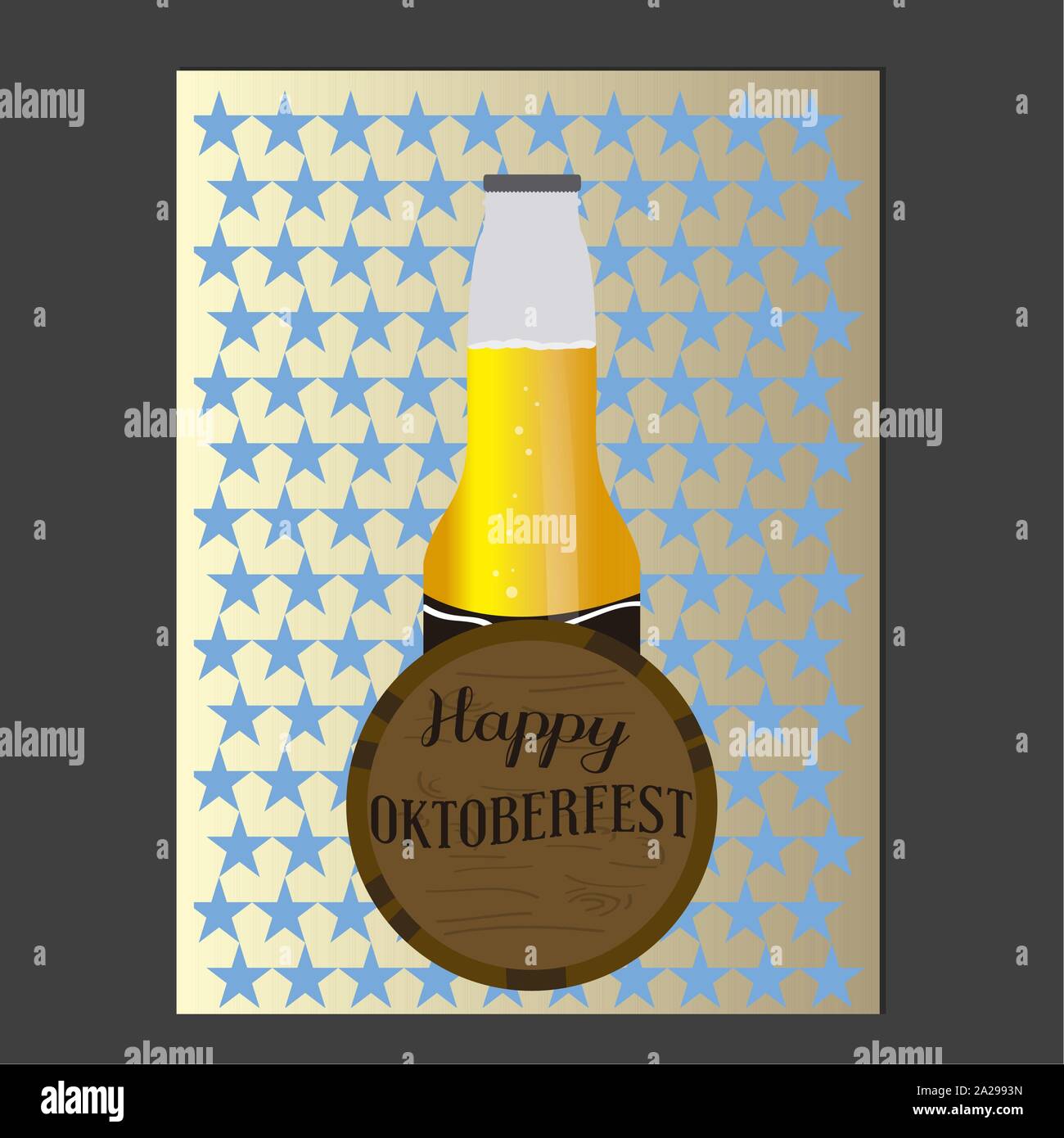 Oktoberfest poster with a beer bottle - Vector Stock Vector Image & Art ...