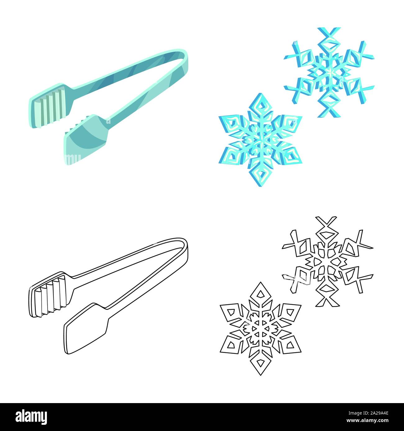 Vector illustration of texture and frozen logo. Collection of texture ...