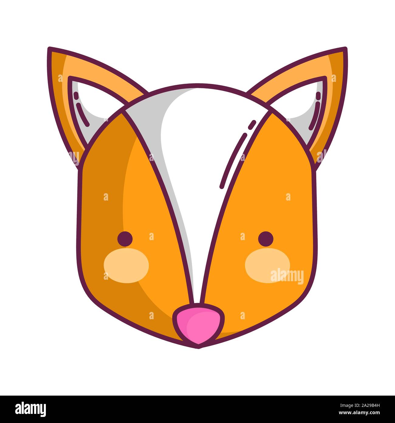 animal face hello autumn design icon vector illustration Stock Vector ...