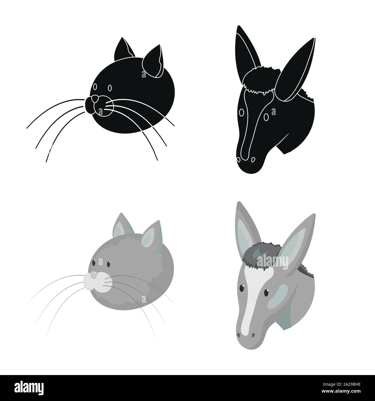 Vector illustration of agriculture and breeding icon. Set of ...