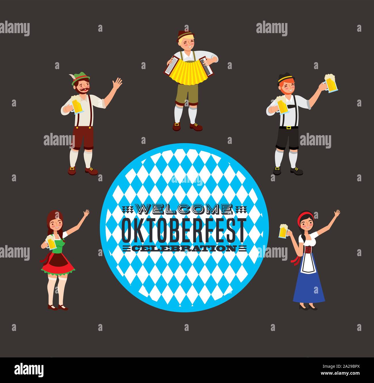 Oktoberfest dancing Stock Vector Images Alamy