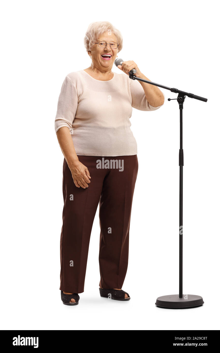 Elderly woman talent show hi-res stock photography and images - Alamy