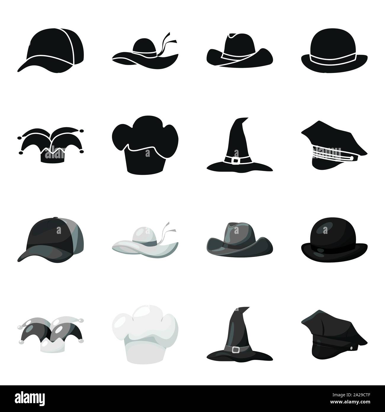 Jester hat vector vectors Black and White Stock Photos Images Page 3 -