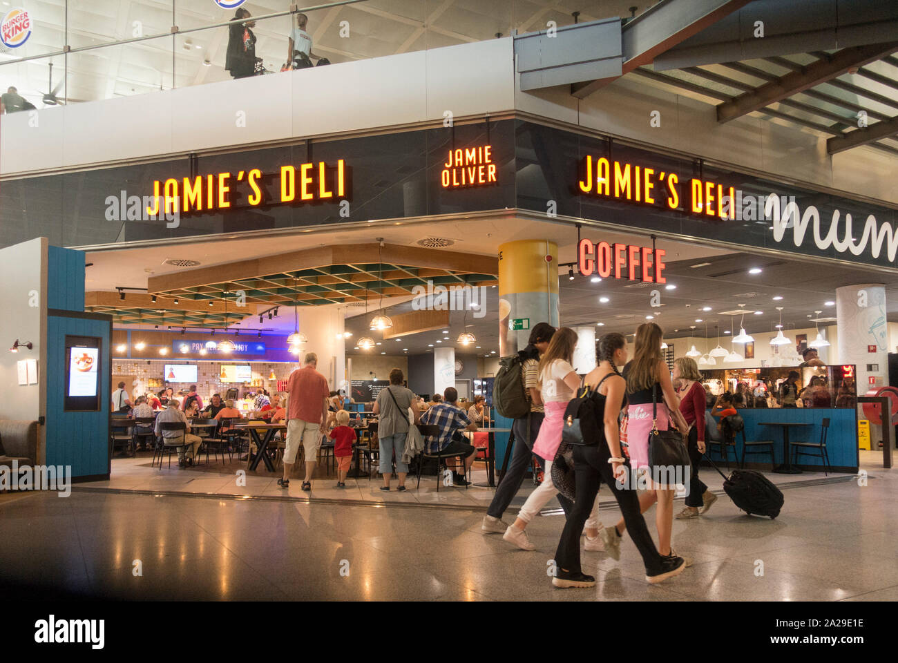 Jamie's Deli, restaurant, Malaga airport, Andalucía, Spain Stock Photo