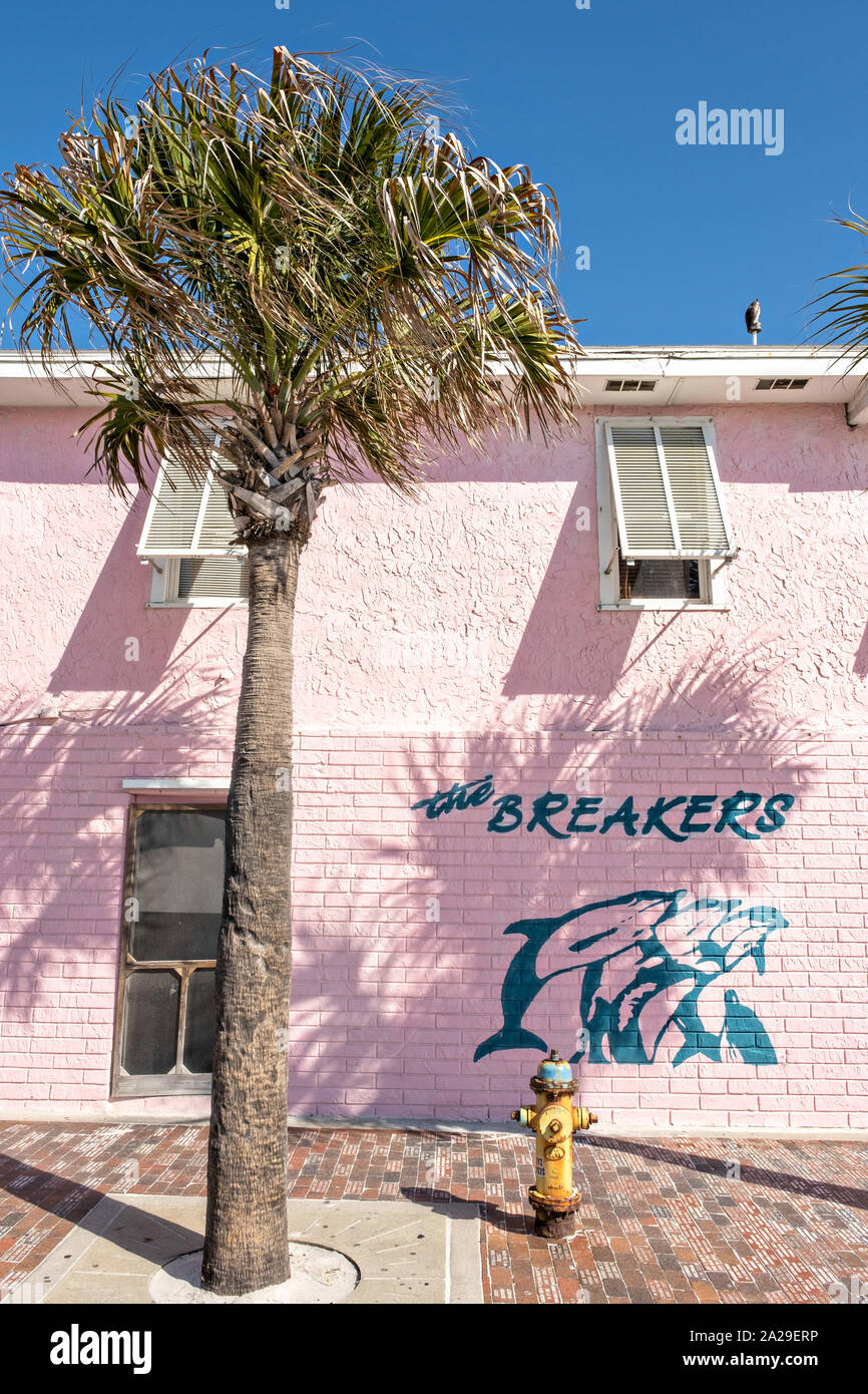 The Breakers Bar And Restaurant At Flagler Avenue Beach And Boardwalk In New Smyrna Beach Florida Stock Photo Alamy