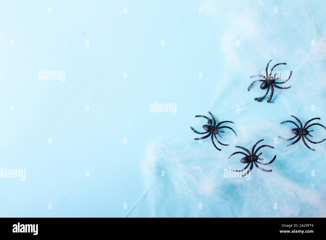 Halloween scene on orange background Stock Photo - Alamy