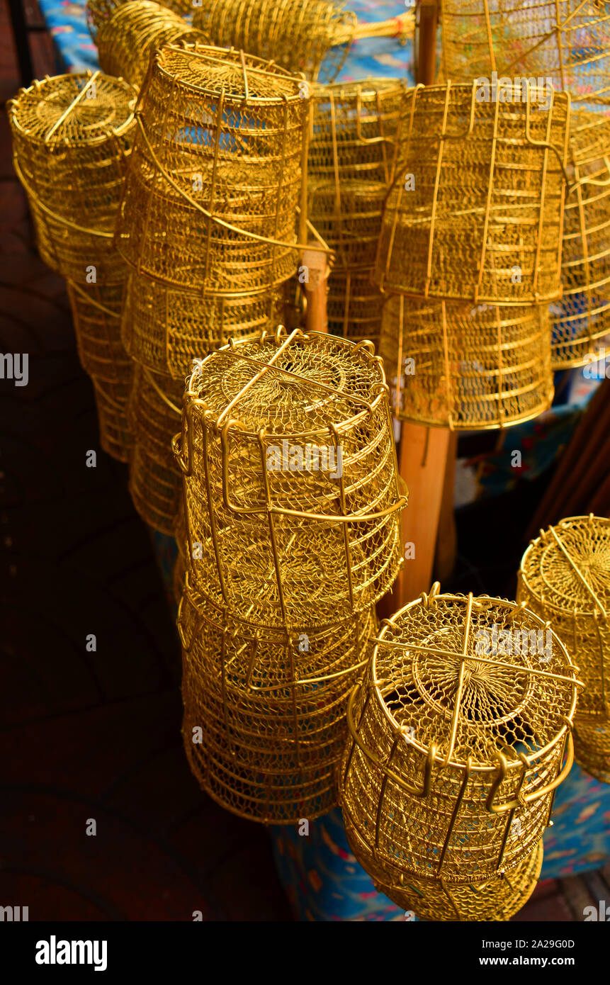 Household items on display and for sale on a street market here in the
