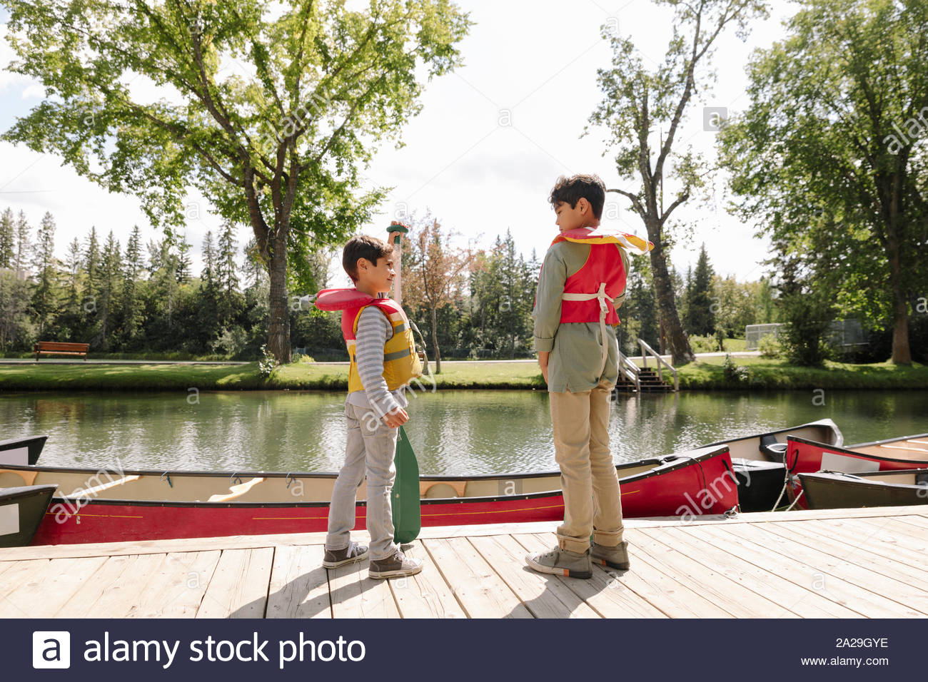 Child wearing life jacket hi-res stock photography and images - Alamy