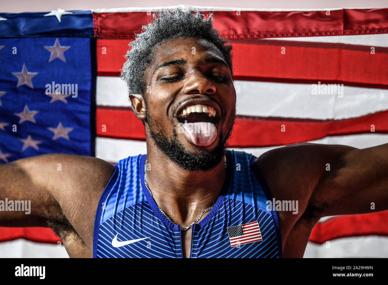 Noah Lyles (USA). 200 metres Gold Medal. IAAF World Athletics