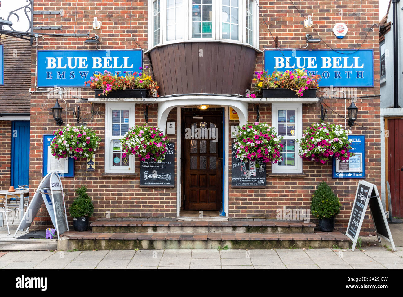 The Exterior of The Bluebell Pub or public house in Emsworth, Hampshire