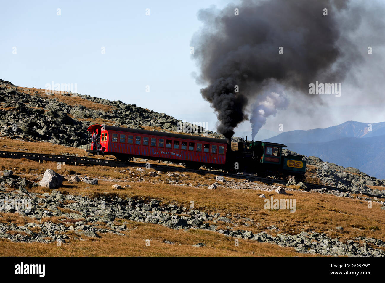 Cog Railway, Mount Washington, New Hampshire, USA Stock Photo