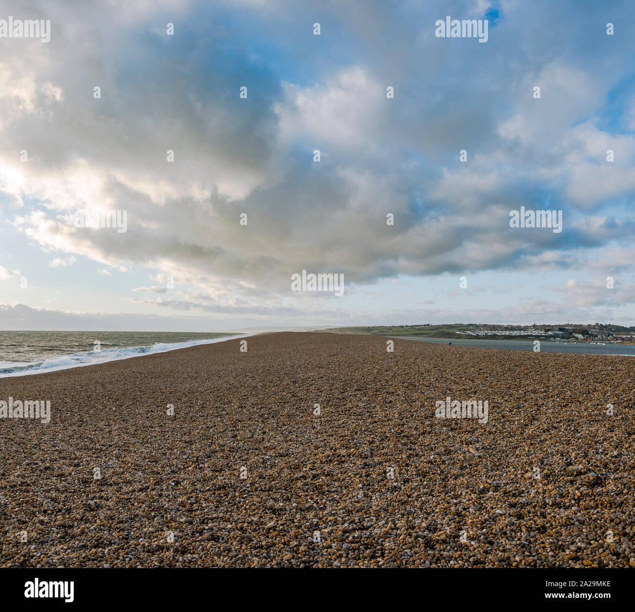 Chesil Beach, covered with Shingle near the isle of Portland, Jurassic