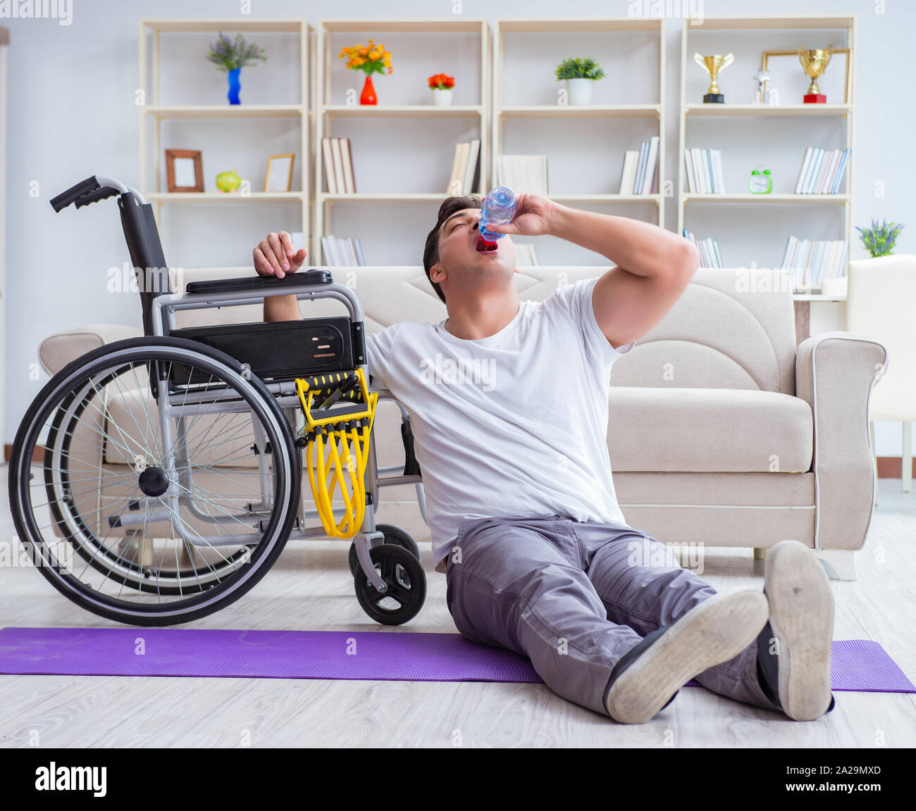 Случай дома. Disabled Russian man at Home.