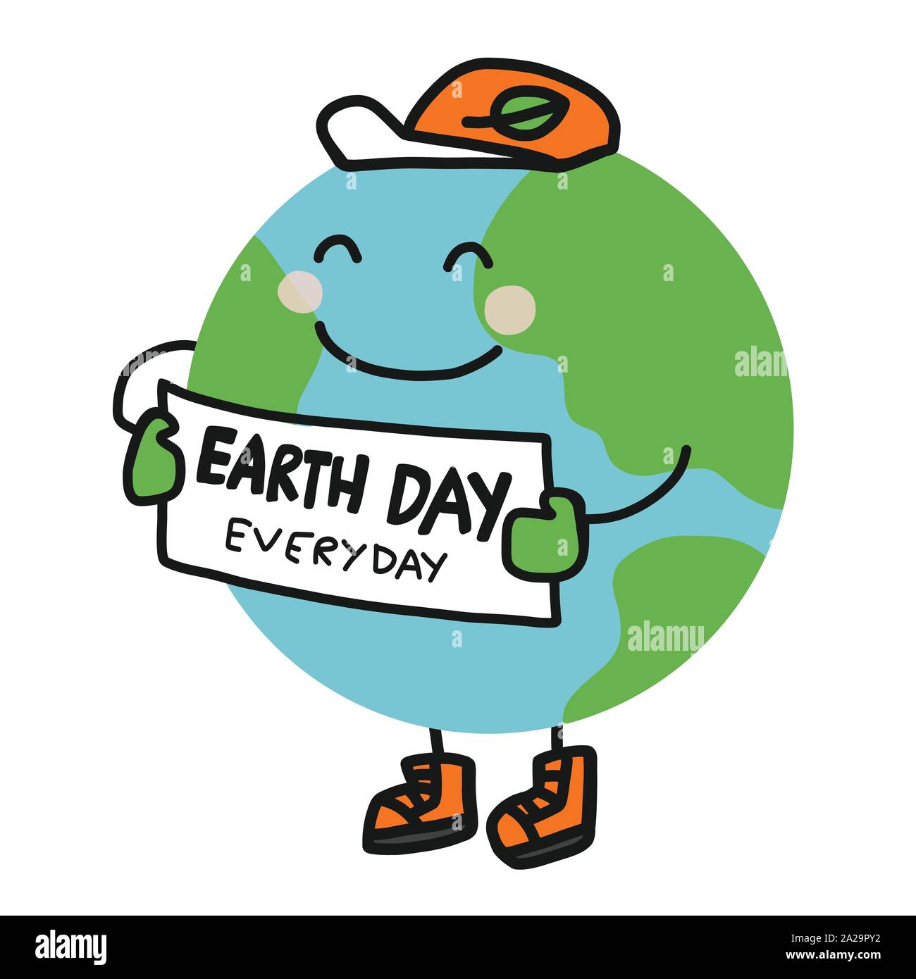 Earth day everyday, world cartoon vector illustration Stock Vector Image &  Art - Alamy