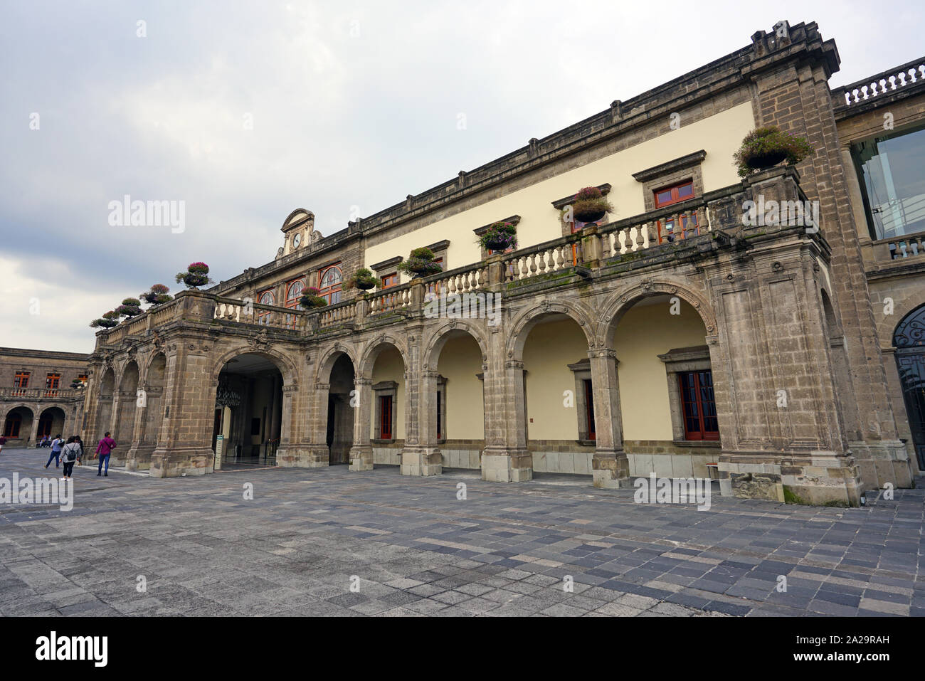 MEXICO CITY, MEXICO- 9 SEP 2017- View of the landmark National Museum of History (Museo Nacional de Historia, MNH) located inside Chapultepec Castle i Stock Photo