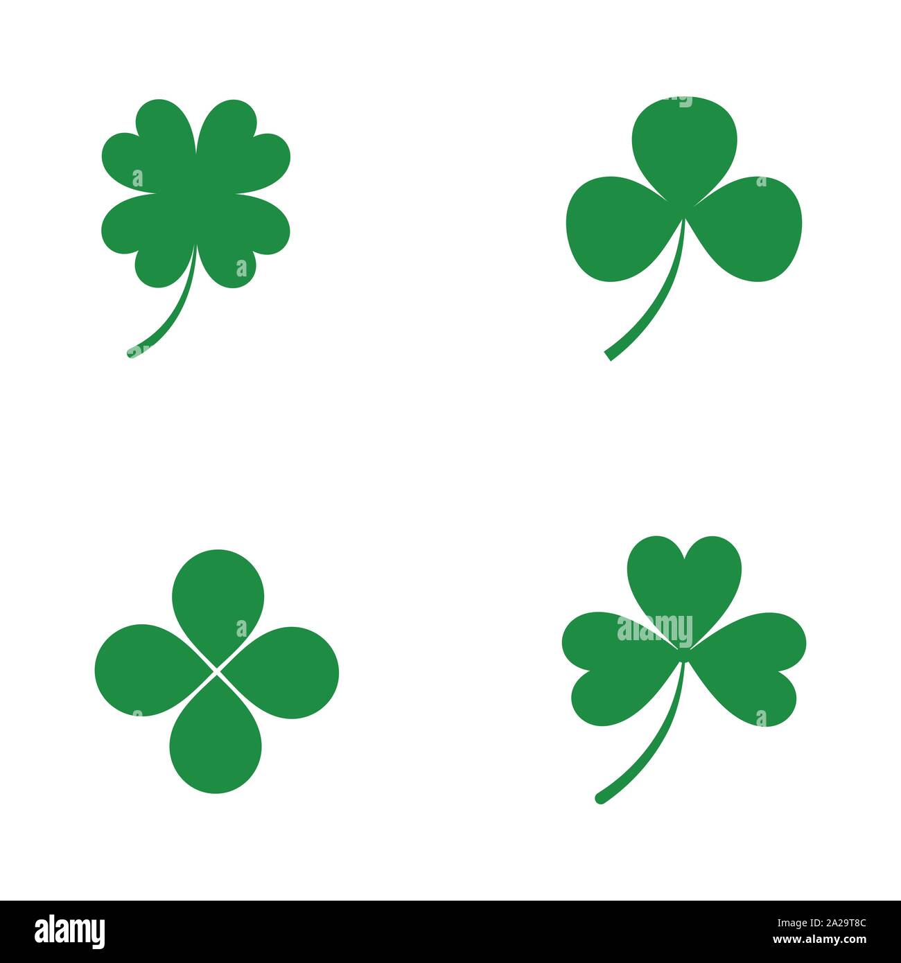 Green Clover Leaf icon Template Design Vector Stock Vector Image & Art ...