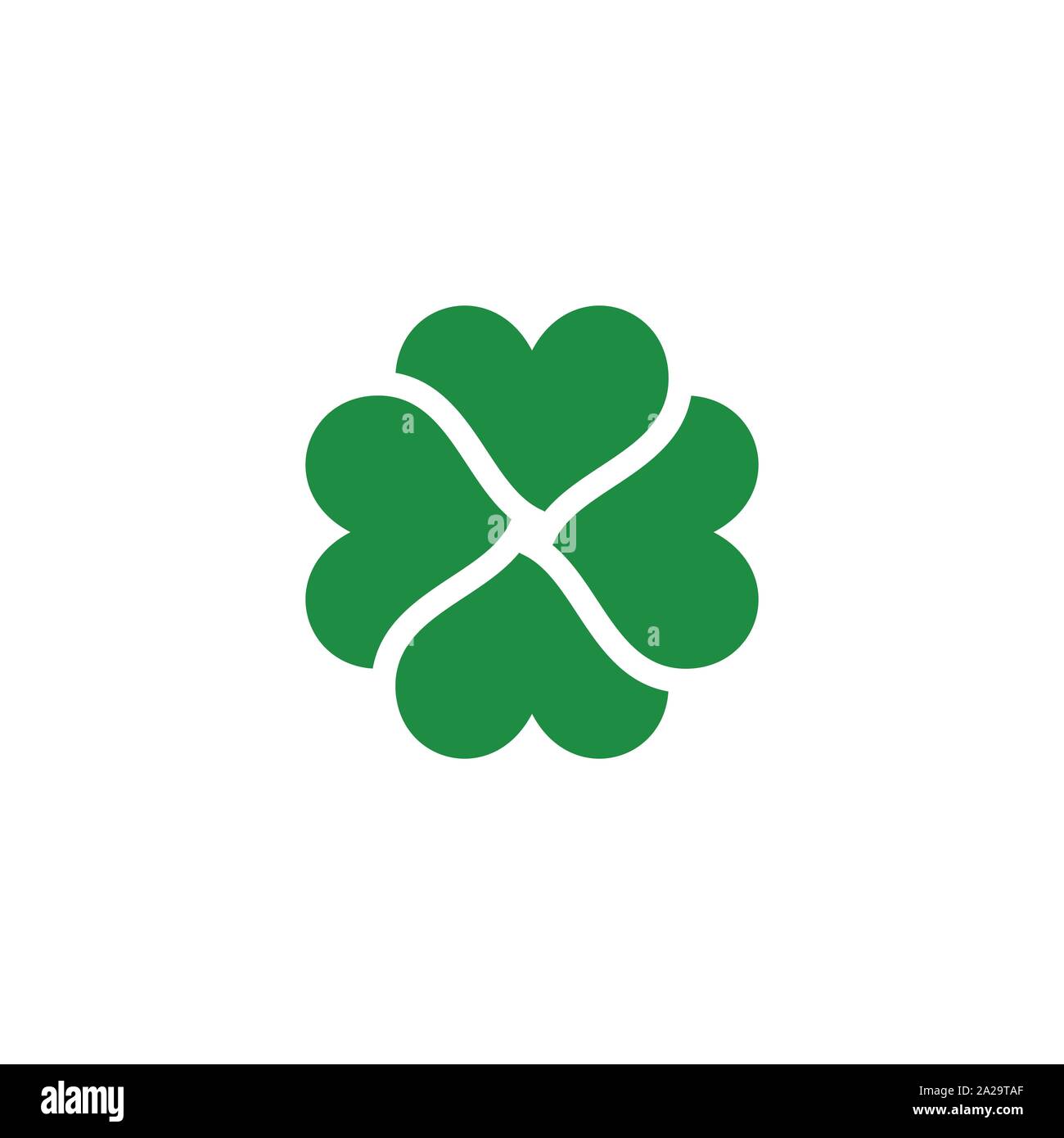 Green Clover Leaf icon Template Design Vector Stock Vector Image & Art ...