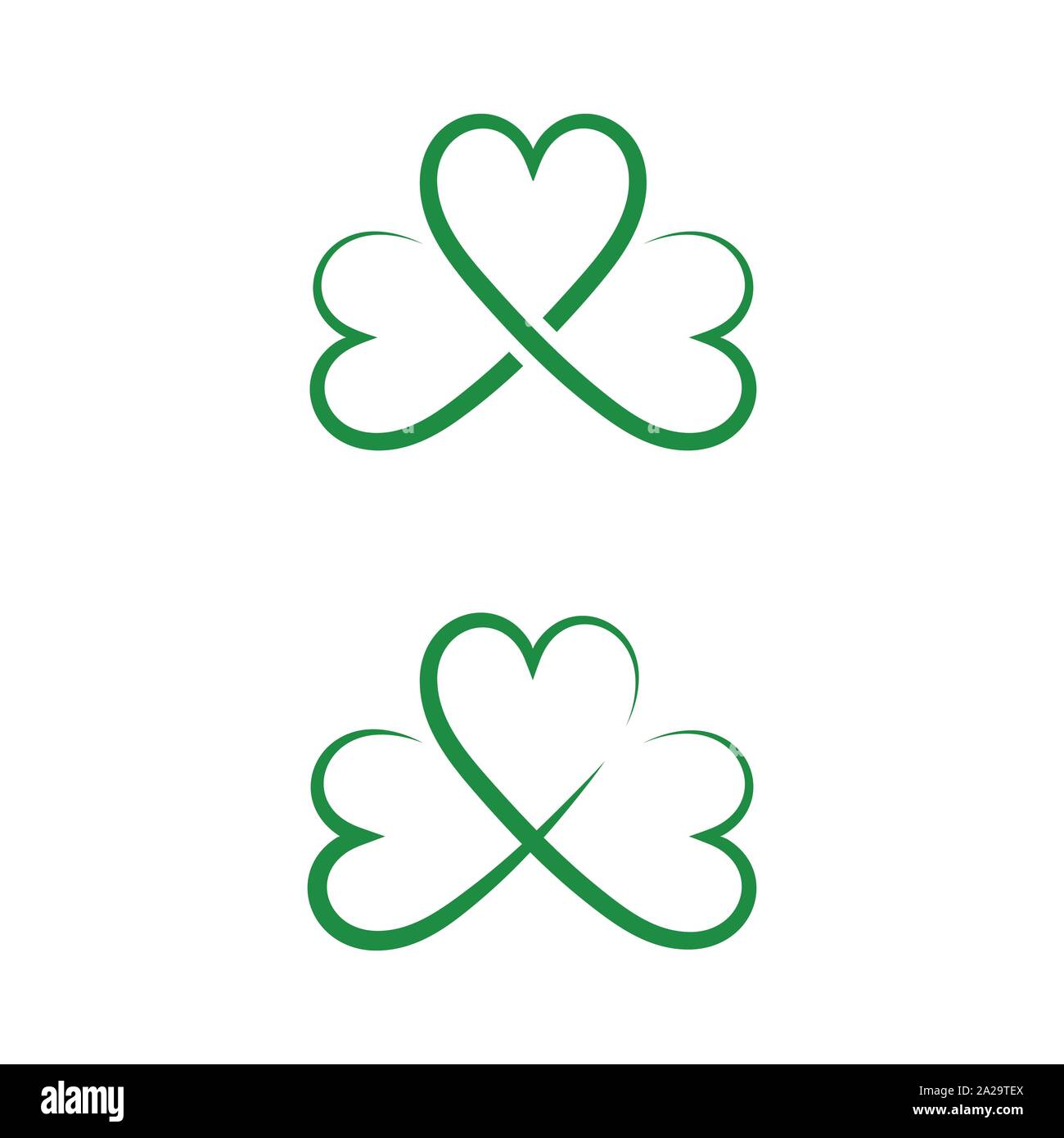 Green Clover Leaf icon Template Design Vector Stock Vector Image & Art ...
