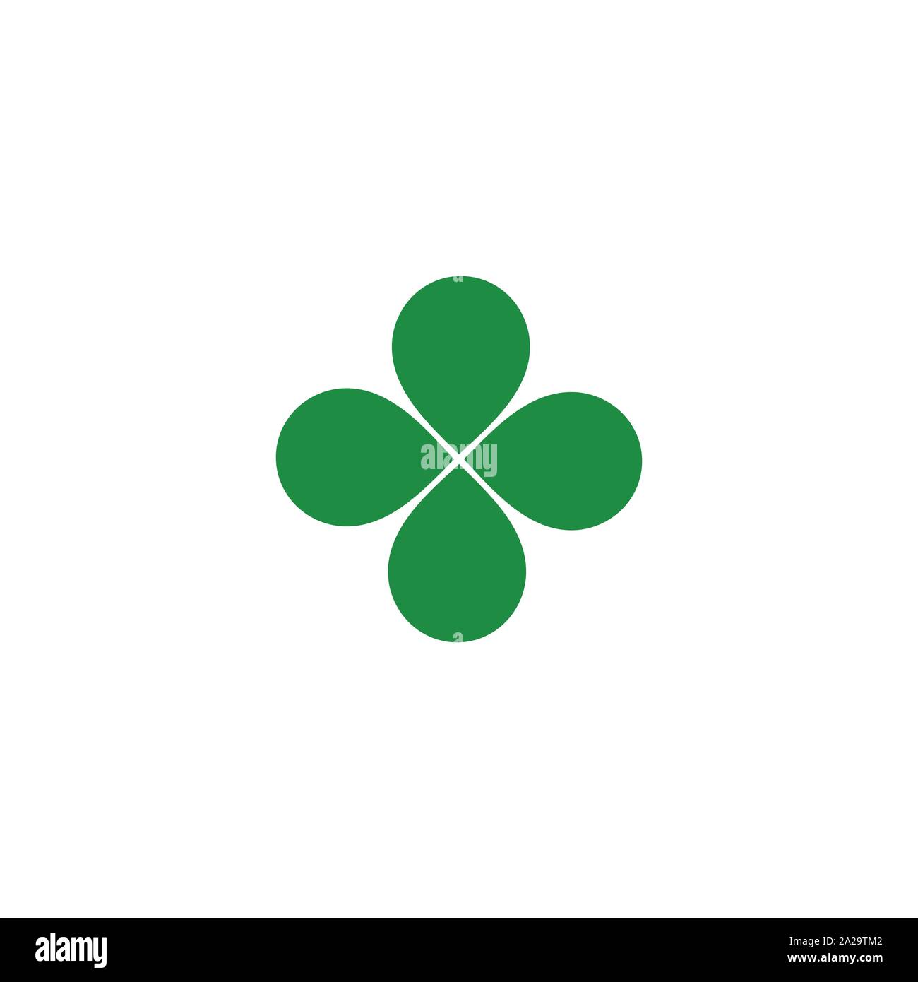 Green Clover Leaf icon Template Design Vector Stock Vector Image & Art ...