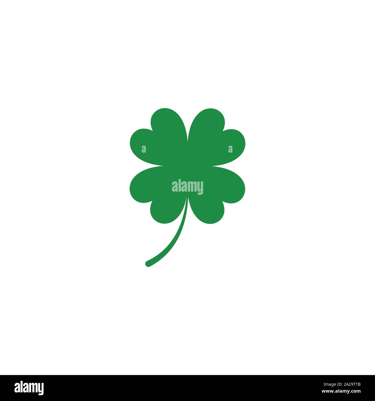 Green Clover Leaf icon Template Design Vector Stock Vector Image & Art ...